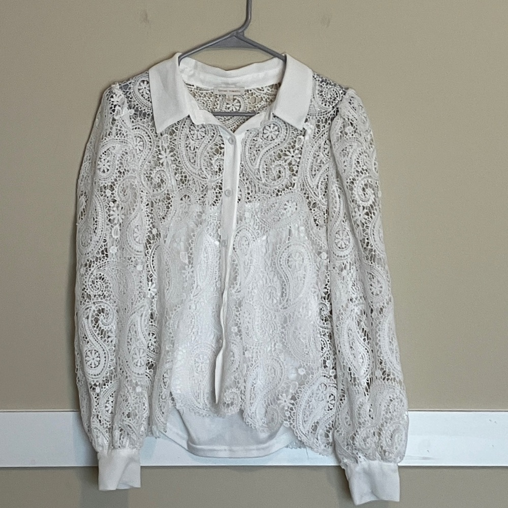 Flying Tomatoes Lace Blouse w/ Tank